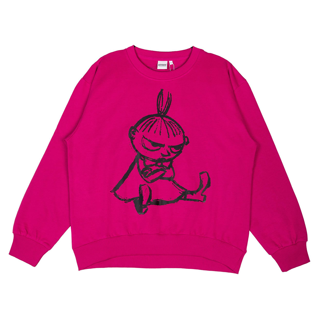 Moomin Manna Sweatshirt Sketch Little My Fuchsia | Martinex Moomin Manna Sweatshirt Sketch Little My Fuchsia | Martinex